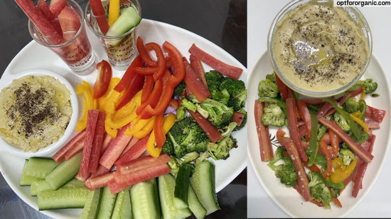Make Healthy Hummus Platter At Home – Low Calorie Recipe